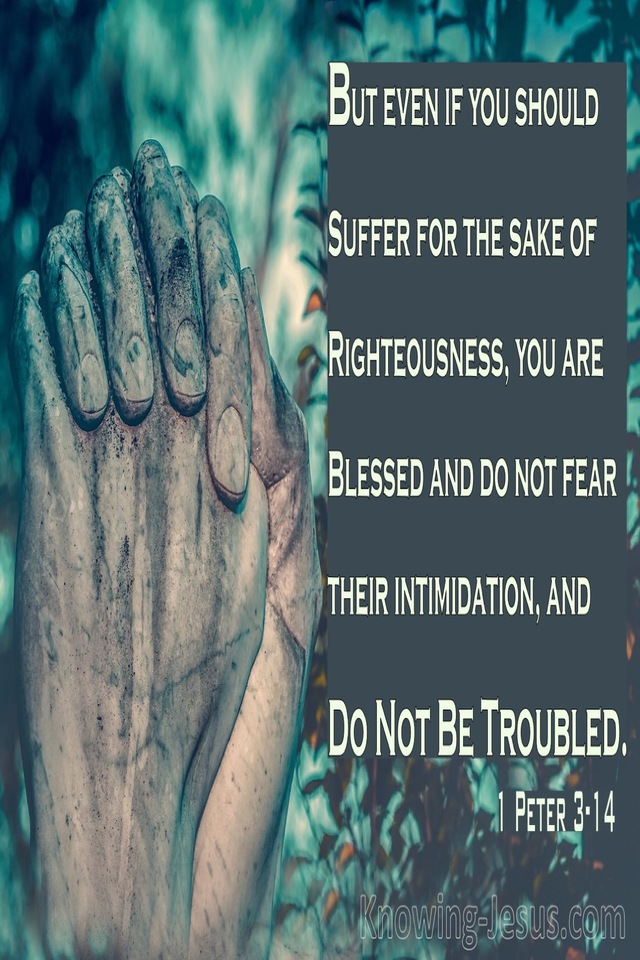 1 Peter 3:14 Suffer For The Sake Of Righteousness (green)